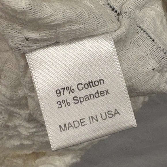 Noblu Textured Knit Oversized Tunic Top Cream Black Trim Long Sleeve Womens XS - Picture 8 of 8